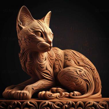 3D model Singapura cat (STL)